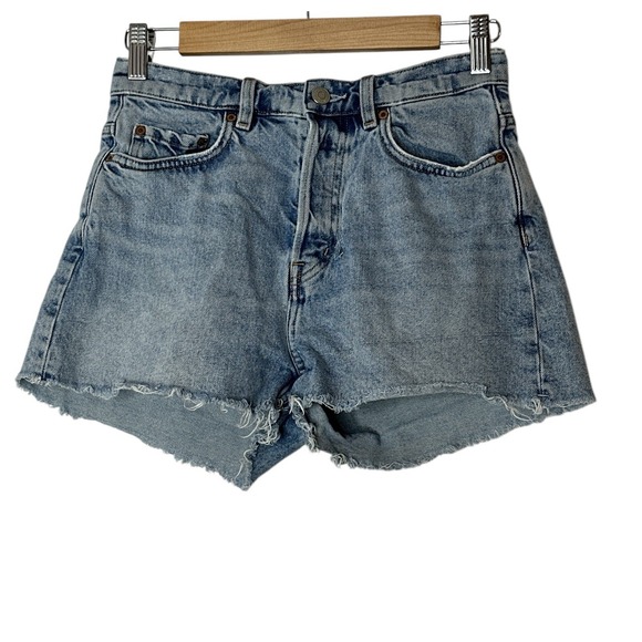 & Other Stories Pants - & other stories denim jean shorts Women Size 27 Blue distressed button fly